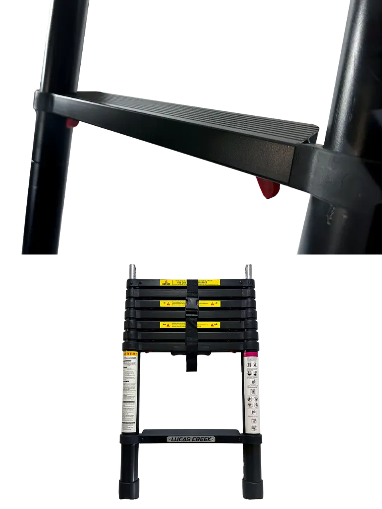 Rooftop Tent Ladder NZ | Wide Angled Rungs – 2.3m & 2.6m | Lucas Creek ...